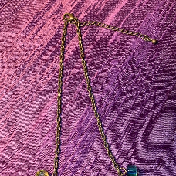 2/$20 Blue Yellow Glass Beads MOP Shell Necklace - Picture 9 of 9